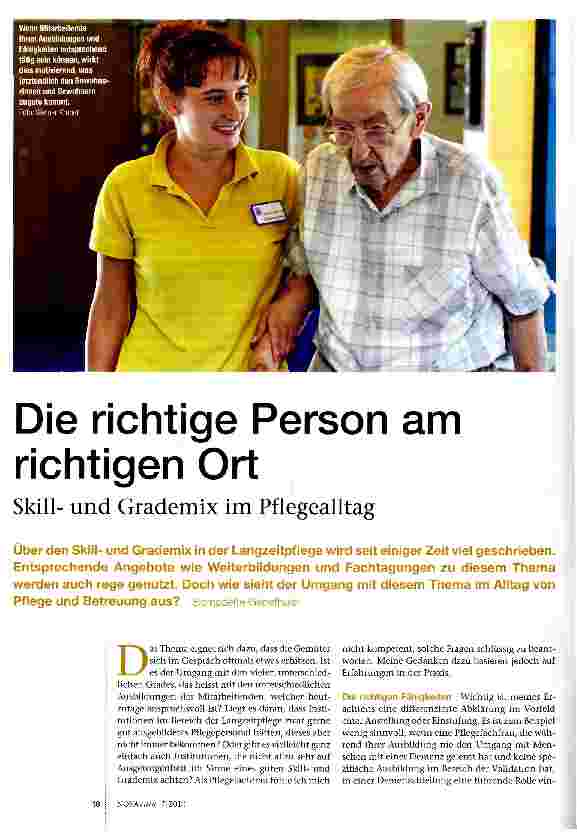 Vorschauseite 1: Die richtige Person am richtigen Ort