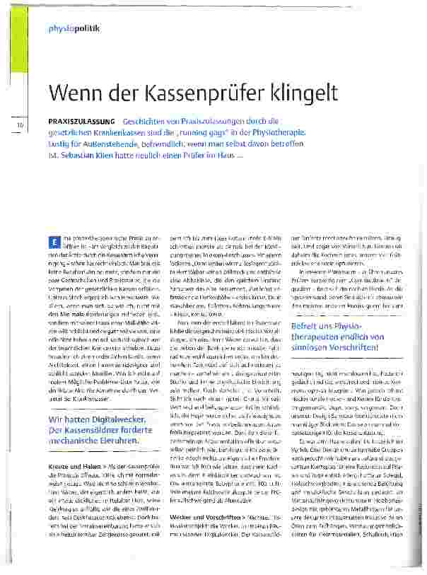 Vorschauseite 1: Wenn der Kassenprüfer klingelt