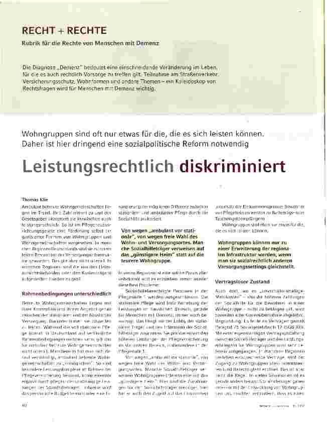 Vorschauseite 1: Leistungsrechtlich diskriminiert