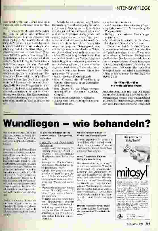 Vorschauseite 6: Qualitätssicherung in der Intensivpflege Vom beherrschten Notfall zur geplanten Pflege