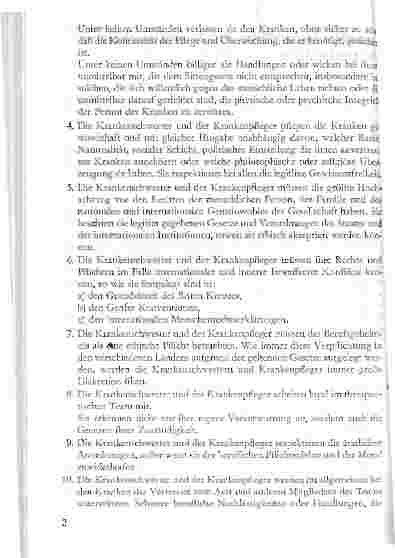 Vorschauseite 2: Grundsätze der beruflichen Ethik für Krankenschwestern und Krankenpfleger