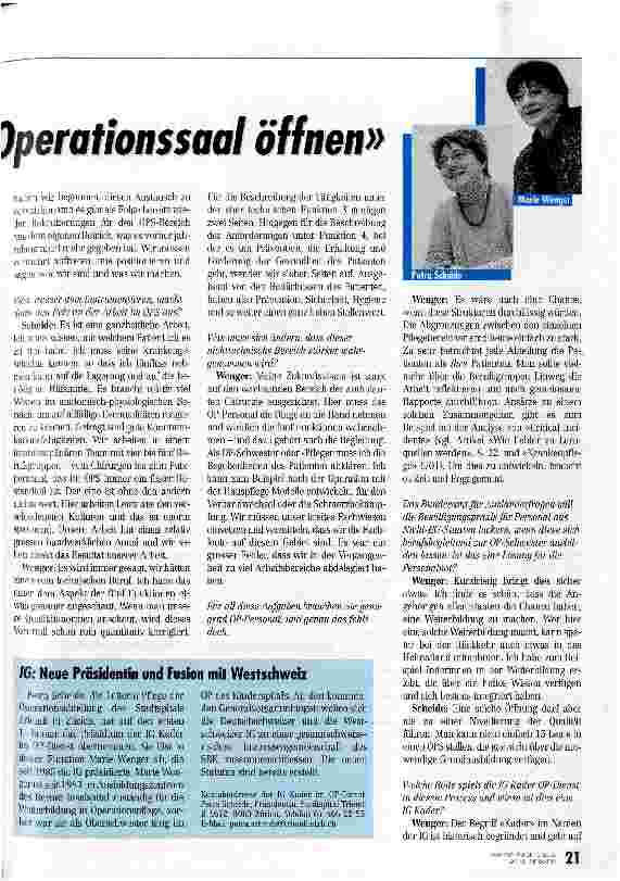 Vorschauseite 2: Wir müssen die Schleuse zum Operationssaal öffnen