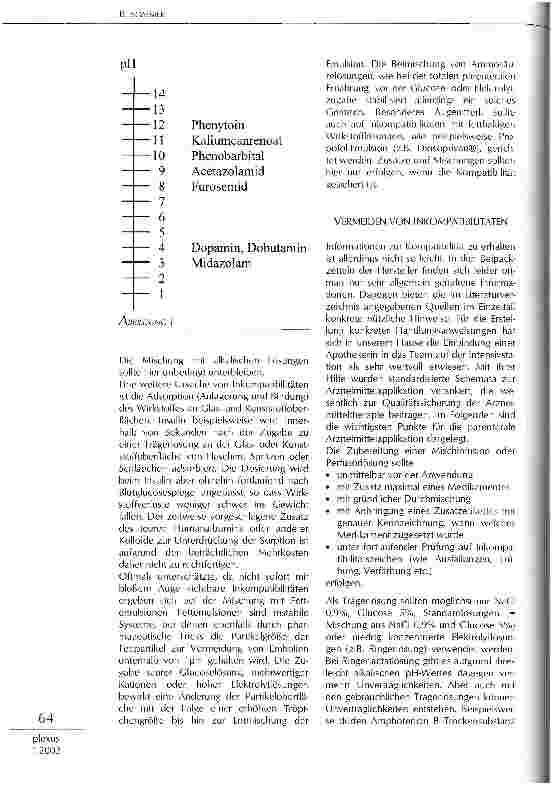 Vorschauseite 2: Inkompatibilitätsprobleme bei der intravenösen Medikamentenapplikation