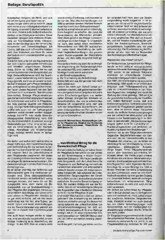 Vorschauseite 2: Tarifpolitische Aspekte und Forderungen der Lehrerinnen und Lehrer in pflegeberufsbildenden Schulen