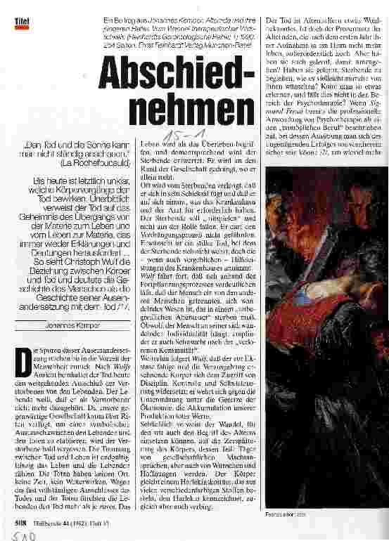 Vorschauseite 1: Abschied nehmen