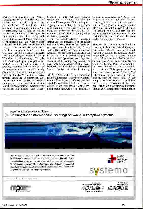 Vorschauseite 2: KMA-Gespräch: Wir brauchen die akademische Erstausbildung!