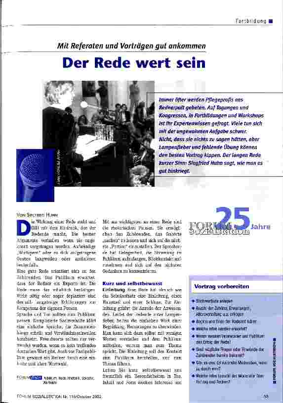 Vorschauseite 1: Der Rede wert sein Mit Referaten und Vorträgen gut ankommen