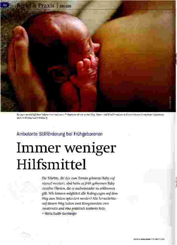 Vorschauseite 1: Immer weniger Hilfsmittel