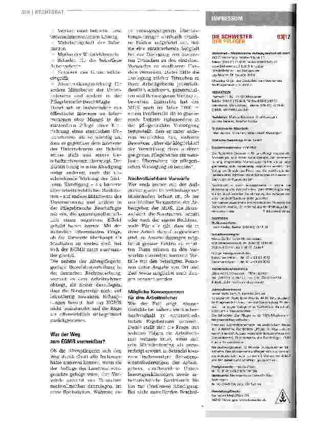 Vorschauseite 3: Anzeigerecht für Pflegekräfte Ist Whistleblowing erlaubt?