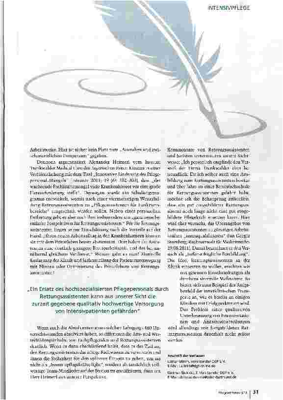 Vorschauseite 2: Gefährliche „Intensivpflege light