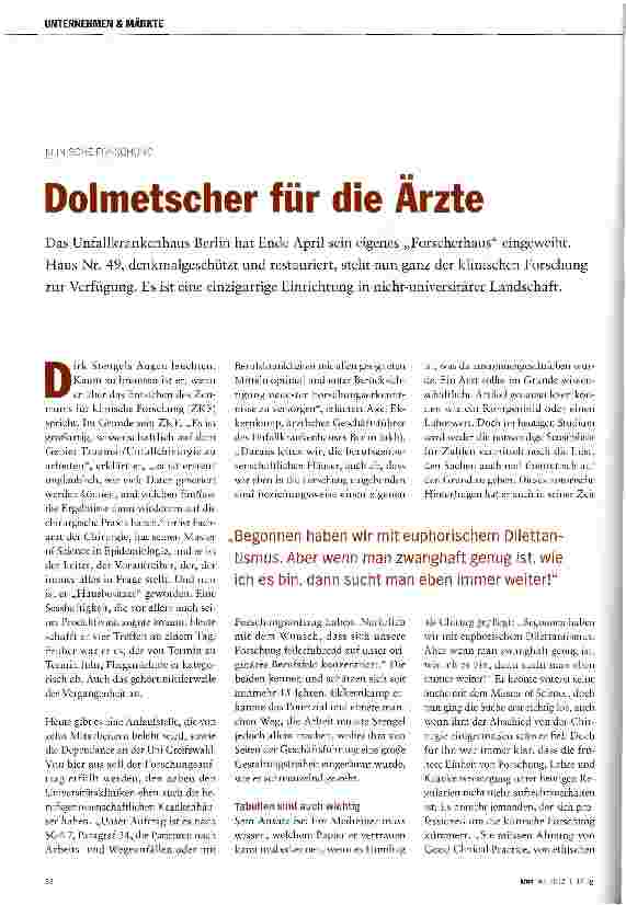 Vorschauseite 1: Dolmetscher für die Ärzte