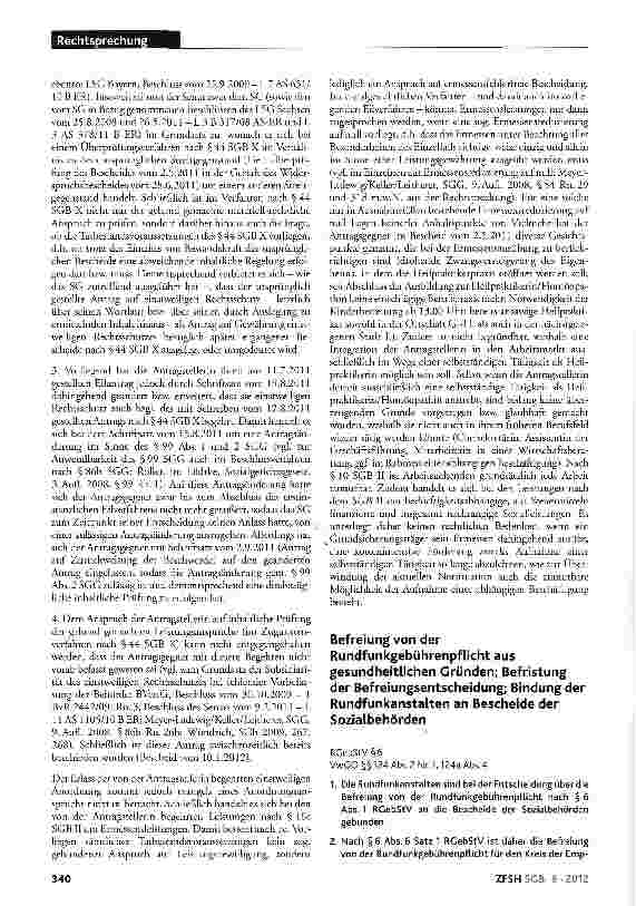 Vorschauseite 3: Auslegung und Umdeutung eines Antrags auf Erlass einer einstweiligen Anordnung als Klage; Streitgegenstand im Zugunstenverfahren *SGBX§44 SCG §§ 86b Abs. 2 Satz 2, 99 Abs. 1 und 2