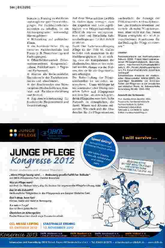 Vorschauseite 4: Akademisierung: Wie steht die Schweiz?