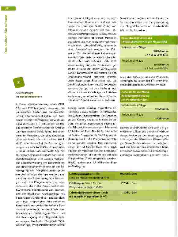 Vorschauseite 2: Entbürokratisierung in der Pflege - es tut sich was