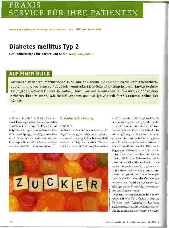 Vorschauseite 1: Diabetes mellitus Typ 2