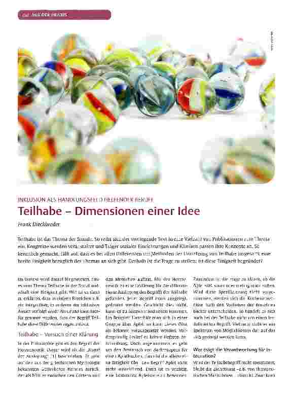 Vorschauseite 1: Teilhabe - Dimensionen einer Idee