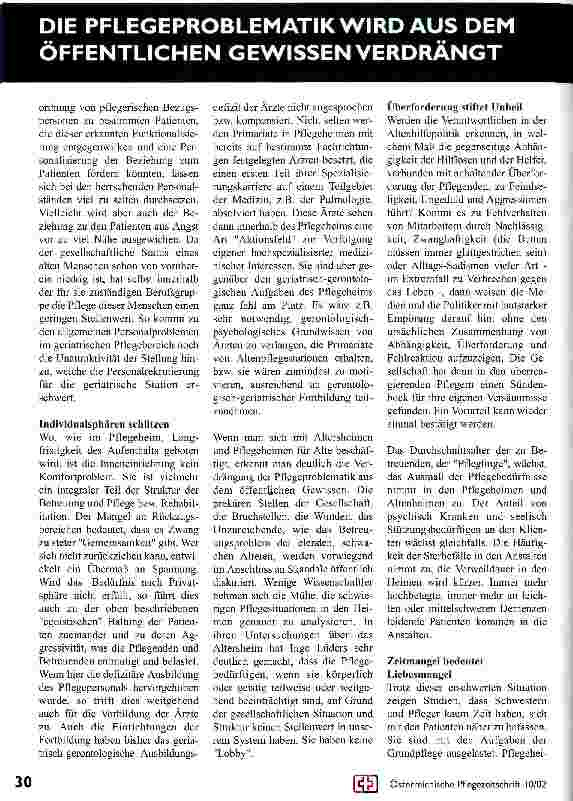 Vorschauseite 3: Gefahren und Freuden in der Pflege von alten Menschen