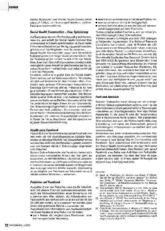 Vorschauseite 2: Health goes Facebook