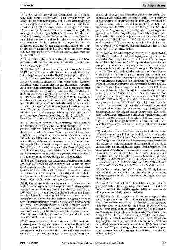 Vorschauseite 3: Änderungskündigung zur Herabgruppierung einer Schulleiterin - Beteiligung des Personalrats KSchG §§ 1, 2; Änderungstarifvertrag Nr. 1 vom 8.5.1991 zum BAT-O §2 Nr. 3; BPersVG §104…