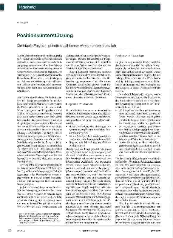 Vorschauseite 1: Positionsunterstützung