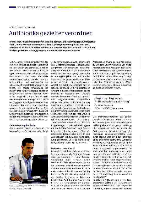 Vorschauseite 1: Antibiotika gezielter verordnen