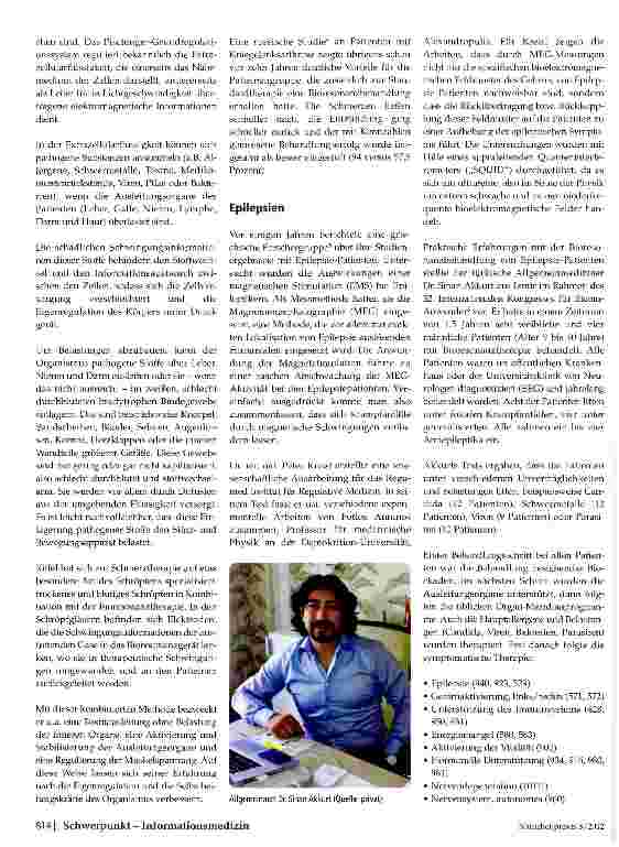 Vorschauseite 3: Bioresonanztherapie Nicht nur erfolgreich bei der Therapie von Allergien