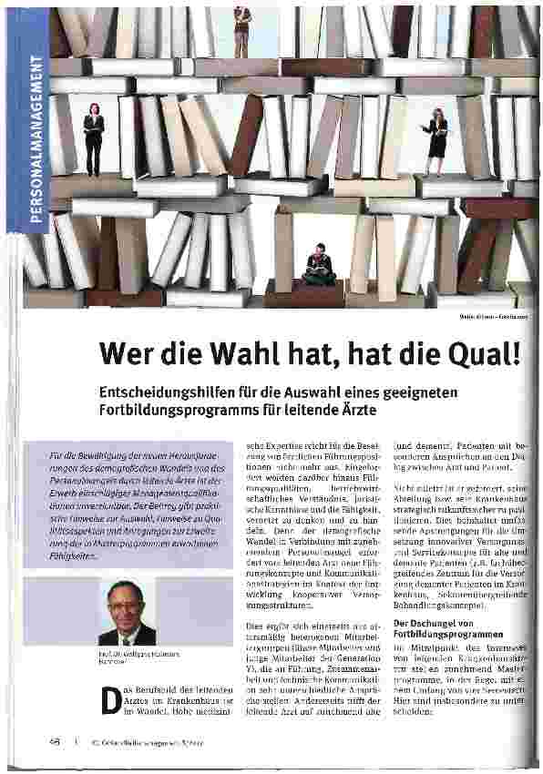 Vorschauseite 1: Wer die Wahl hat, hat die Qual!