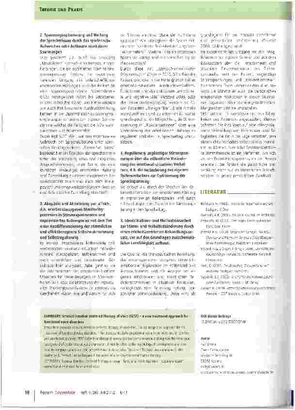 Vorschauseite 5: Szenische Emotionszentrierte Stimmtherapie - SEST