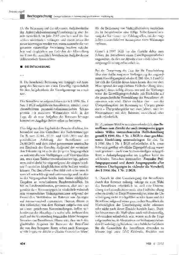 Vorschauseite 3: Zwangsmedikation im Rahmen einer geschlossenen Unterbringung