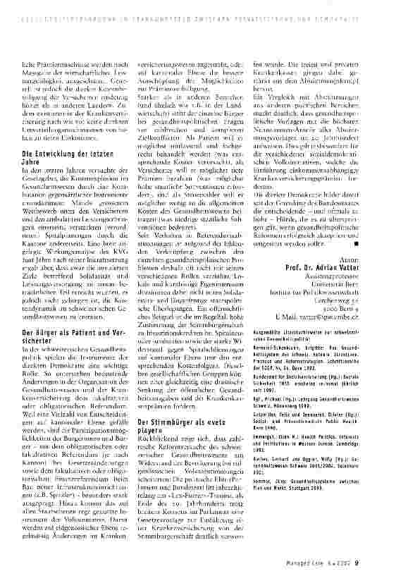Vorschauseite 2: Zu viel Demokratie im Gesundheitswesen?
