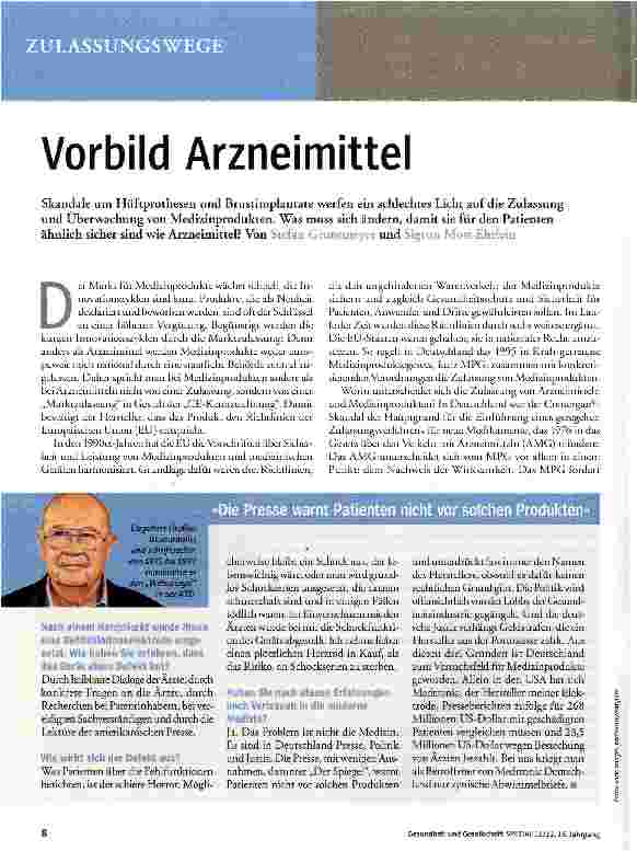 Vorschauseite 1: Vorbild Arzneimittel