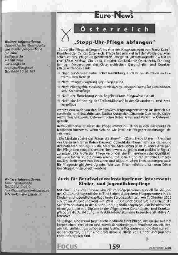Vorschauseite 1: Stopp-Uhr-Pflege abfangen