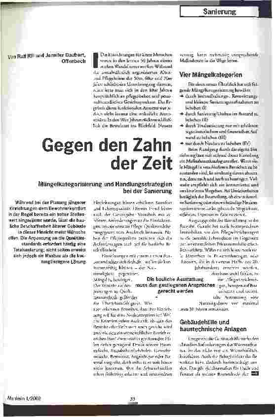 Vorschauseite 1: Gegen den Zahn der Zeit