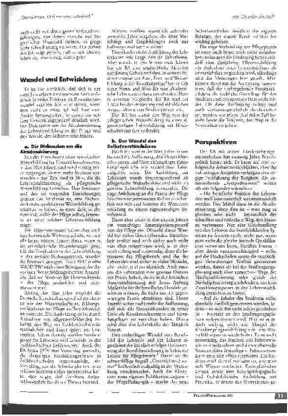 Vorschauseite 3: Gemeinsam sind wir unausstehlich Gedanken zum 20jährigen Bestehen der LAG der Lehrerinnen/Krankenpflege