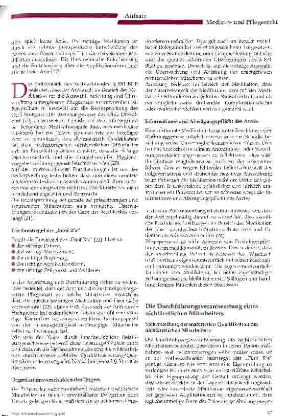 Vorschauseite 3: Die Pflege und die Medikation des Patienten