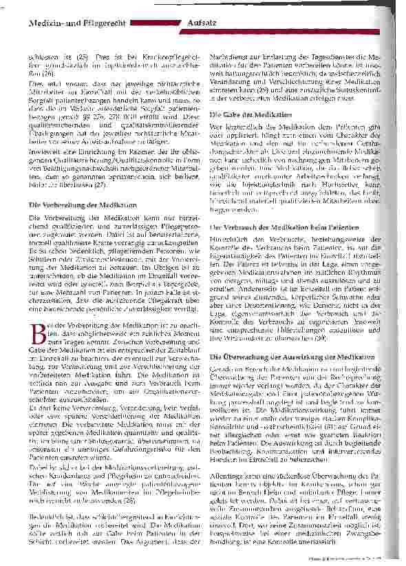 Vorschauseite 4: Die Pflege und die Medikation des Patienten