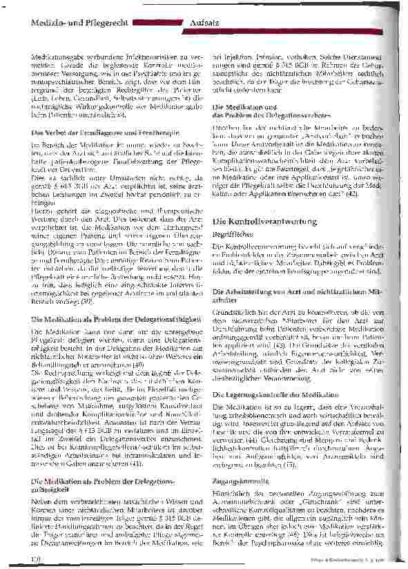 Vorschauseite 6: Die Pflege und die Medikation des Patienten