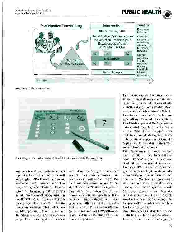 Vorschauseite 2: Entwicklung einer innovativen Beratungshilfe - OptimaHl 60plus