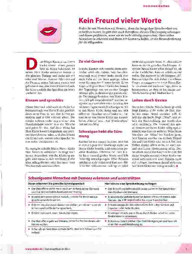 Vorschauseite 1: Kein Freund vieler Worte