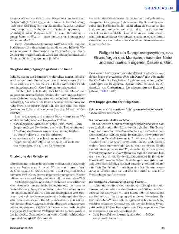 Vorschauseite 2: Was ist Religion?