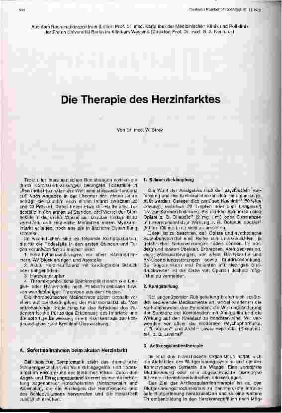 Vorschauseite 1: Die Therapie des Herzinfarktes
