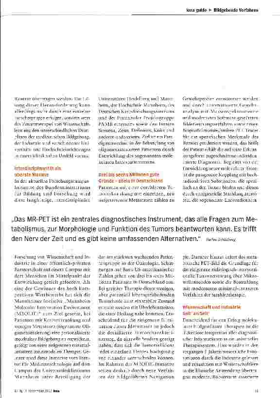 Vorschauseite 2: Der Weg von der Diagnostik zur bildgestützten Therapie