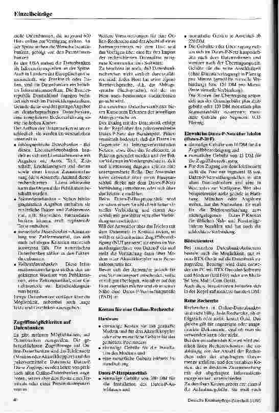 Vorschauseite 3: Literaturdienste für die Krankenpflege