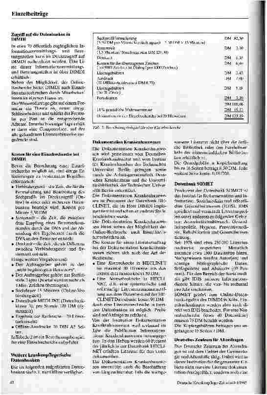 Vorschauseite 5: Literaturdienste für die Krankenpflege