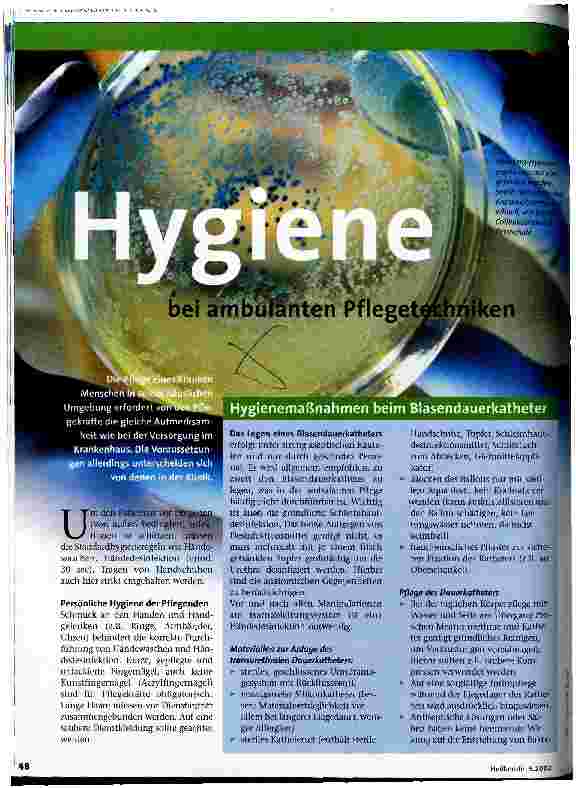 Vorschauseite 1: Hygiene bei ambulanten Pflegetechniken