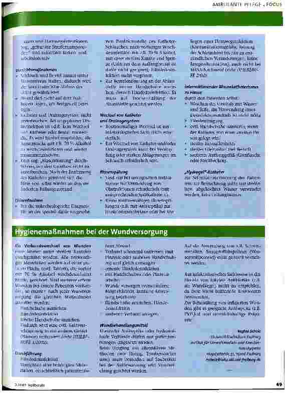 Vorschauseite 2: Hygiene bei ambulanten Pflegetechniken