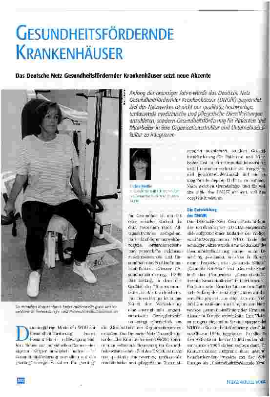 Vorschauseite 1: Gesundheitsfördernde Krankenhäuser
