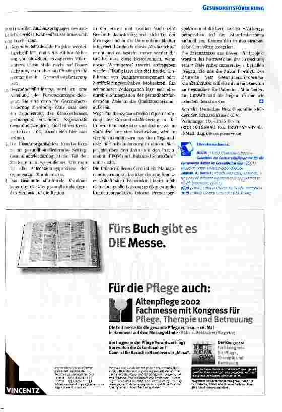 Vorschauseite 4: Gesundheitsfördernde Krankenhäuser