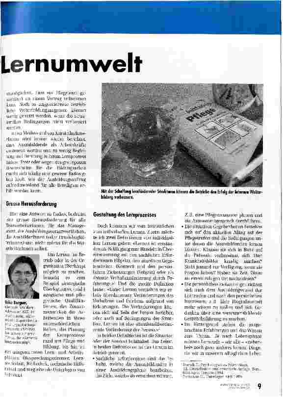 Vorschauseite 2: Die Arbeitsumwelt als Lernumwelt