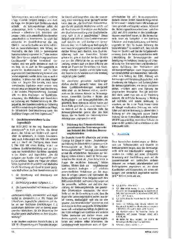 Vorschauseite 6: Professionalisierung und Qualitätssicherung als Bausteine einer verbesserten Betreuungsinfrastruktur